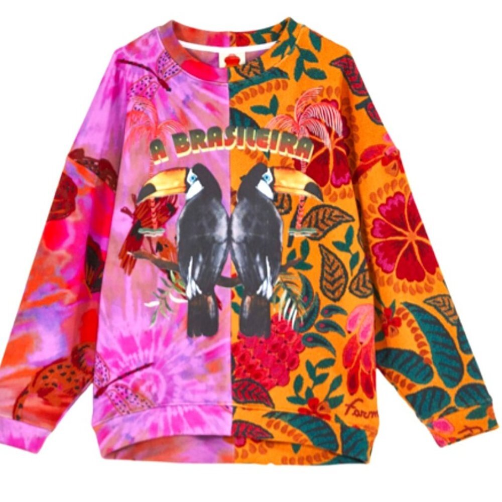 FARM Rio A Brasileira Mixed Prints Sweatshirt